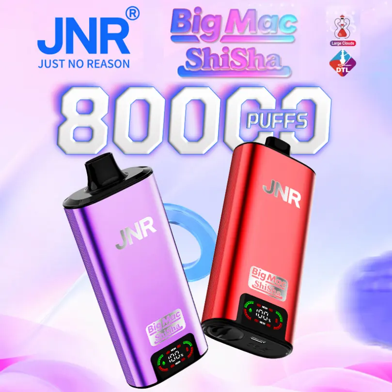 JNR 80000 80 K Puffs Shisha Big Mac Dtl Vaping ہول سیل ڈسپوز ایبل Vape